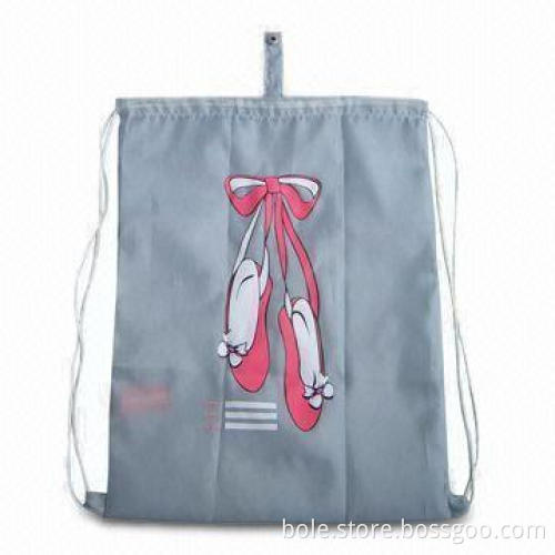 Promotional Drawstring Bag with Nice Shoe Print Design, Foldable into Small Pouch, OEM/ODM Welcome